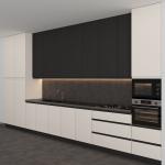 20mm 50cm Modern Modular Kitchen Cabinets With Oven Cabinet Plywood Door
