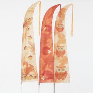 China Fall Harvest Garden Flag squirrel hedgehog owl factory