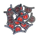 Twill Iron On Custom Logo Embroidered Patches Heat Cut Border