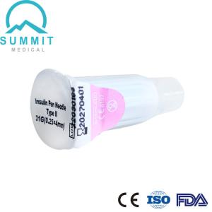 China Sterile Diabetic Safety Needles with Single-Ended Protection 31G 4mm factory