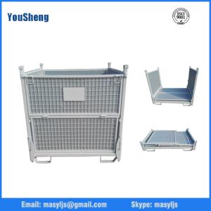 China Industrial Folding Steel Storage Pallet Box factory
