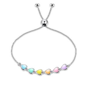 China 0.14oz 8.3in Sterling Silver Slider Bracelets 5A CZ Silver Ball Slider Bracelet factory