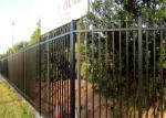 Steel Hercules Security Fencing Slanted Tubular Palisade Fences Ornamental