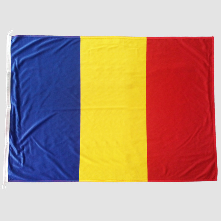 Romania Flagolden national screen printed high quality