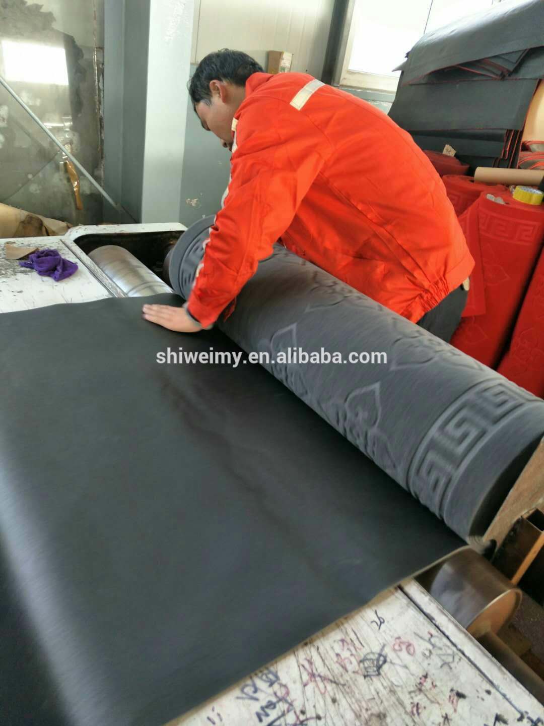PVC embossed mat Polyester embossed mat pvc mat