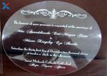 Round Shape Acrylic Gifts / Acrylic Wedding Invitation Cards With Different