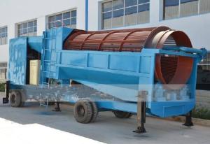 China Portable Movable Gold Trommel Wash Plant With Wheel High Performance factory