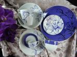 superwhite coupe shape porcelain/new bone 61pieces dinnerware sets with gold