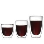 Egg Shaped 250ml 350ml 450ml Double Glass Water Cup