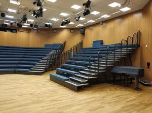 China Wall Attached Unit Retractable Bleacher Seating Gym Sport Hall Application factory