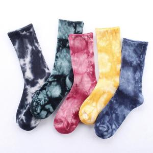 China Custom Soft Cotton Crew Socks Knitted Breathable Colorful factory