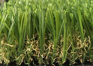 China Soft Durable Outdoor Artificial Grass Lawns S Shaped 20mm - 45mm Pile Height factory
