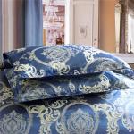 European Style Embroidery Satin Bedding Set 3 Piece Duvet Cover Bed Sheet Pillow