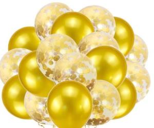 China Gold Balloons + White Balloons + Confetti Balloons w/Ribbon | Rosegold Balloons for Parties factory