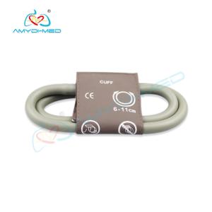 China Infant Single Tube Reusable NIBP Cuff For Blood Pressure 10-19 Cm Compatible factory