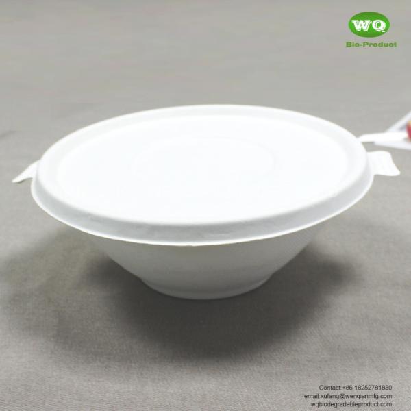 100% Eco-friendly Bleached Sugarcane Bowl With Lid - Sustainable, Leak Proof