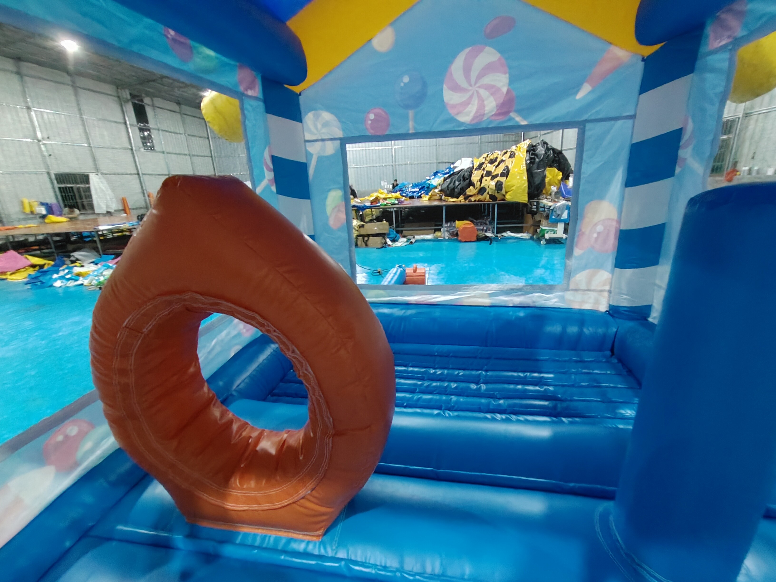 Commercial Grade Outdoor Indoor Inflatable Bounce House Blue Candy House Inflatable Jumping Castle For Kids