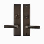 Amertop brass Single Cylinder Front Door Handleset Featuring SmartKey Security
