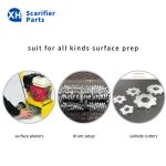 Customized Edco Scarifier Parts TCT Carbide Cutters Parts Zinc Coating