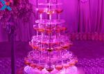 Heart Shape Perspex Display Stand , 5 Layers Champagne Acrylic Display Shelves