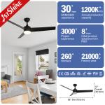110-240V Save Energy Plastic Ceiling Fan With Lights 6 Speed DC Motor