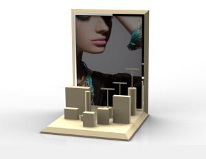 China Jewelry Window Tabletop Display Set Microfiber Fabric Stand for Necklace,Earring,Ring factory
