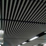 Tubular Baffle Aluminum Metal Ceiling Panel Unconcealed 0.7mm Thickness