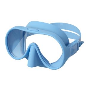 China Liquid Silicon Kids Prescription Diving Goggles Face Snorkel Mask Frameless factory