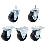 Hole Distance 29/29/36*15/45*25/55*28/55*28 PP Black Swivel Brake Caster