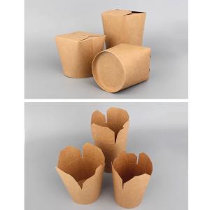 China Compostable Eco-Friendly Boxes Fast Food Noodle Takeout Paper Packaging Box Food Container Kraft Box for Noodle factory