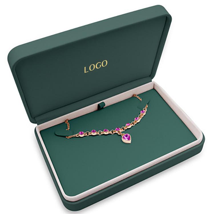 Velvet Emerald PU Leather Luxury Jewellery Packaging Boxes OEM ODM