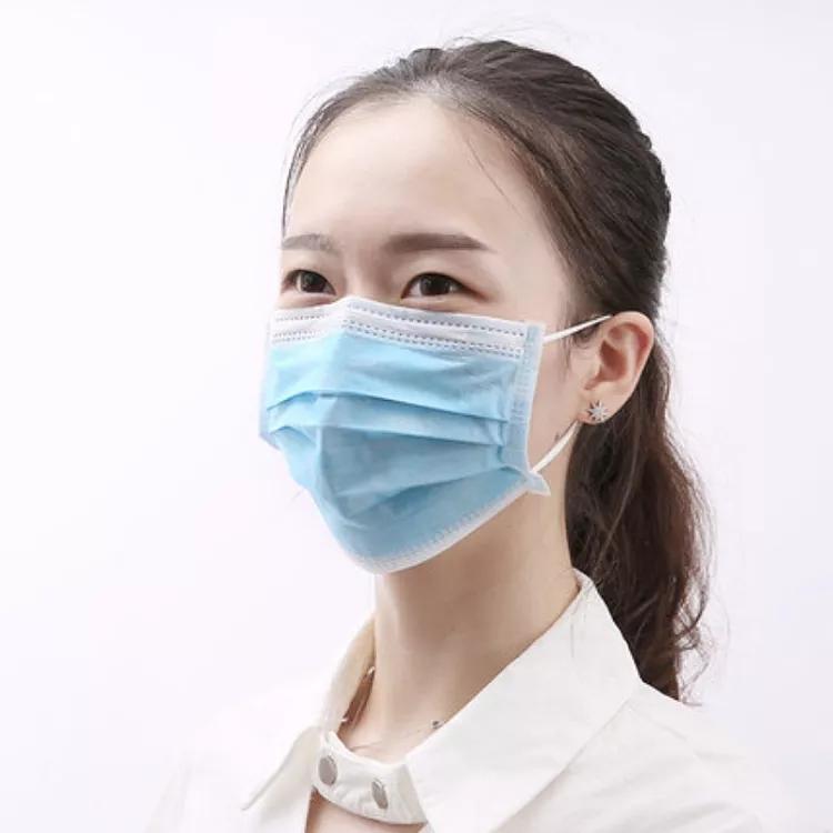 Printed Single Use 3 Ply Surgical Face Mask Dental Mouth Mask Medical Ultrasonic Weld
