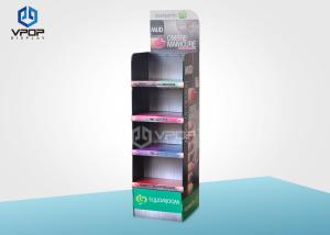 China Nail Polish Cardboard Display Shelves , 4 Color Printing POS Display Stands factory