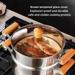 Factory Two Layer Cook Food Steamer Pot 18/8 Stainless Steel Steamer Pot With