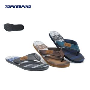 China Outdoor Soft Rubber Slippers Reef EVA Soft Sole Flip Flops Mens factory