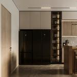 Customized Kitchen Furniture Modern Natural Solid Wood Modular Kitchen Cabinets