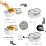 Warm Keeping Portable Heating Lunch Box 60W Stainless Steel Liner