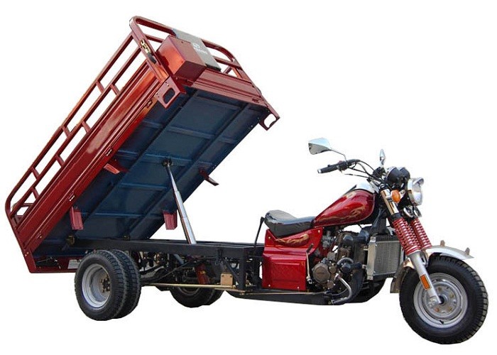 Gas Three Wheel Cargo Motorcycle 250cc Water Coolingn Engine 167MM Steel Wheel