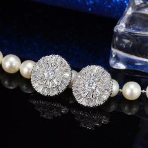 China Fashion CZ Earring Studs Cartilage Earring for Women Copper CZ Zircon Leaf Small Stud Earring Piercing Jewelry Gif factory