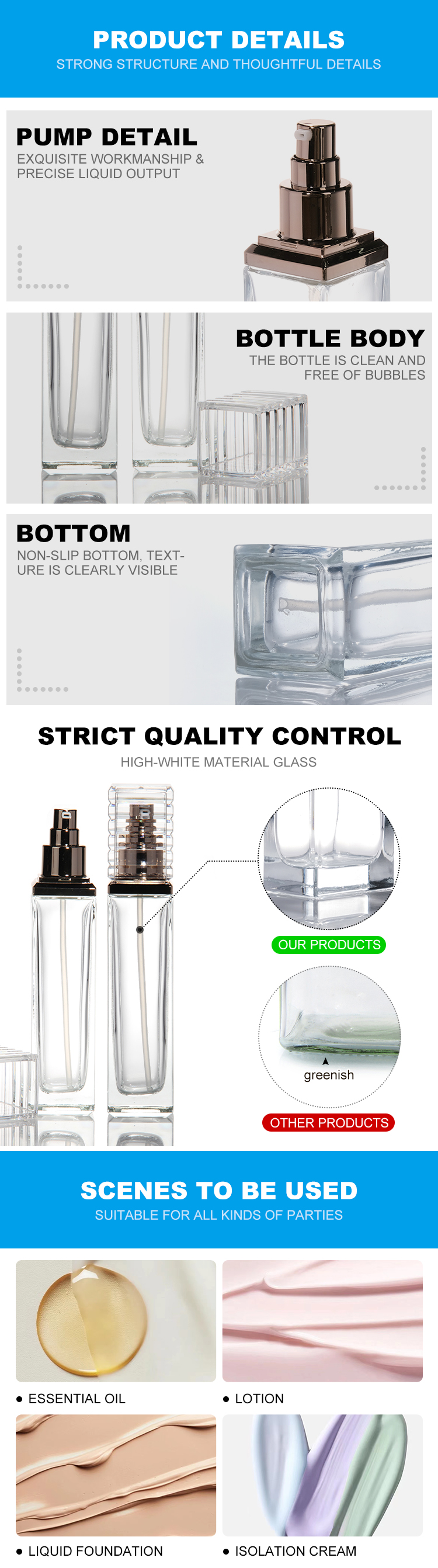Best-Selling Custom Cosmetic Packaging Bottle Round Clear Pet Cosmetic Lotion Bottle Cream Jar