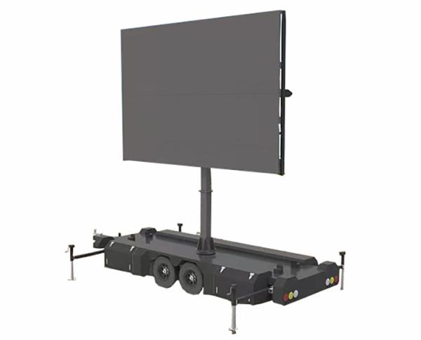 Mobile Solar Full Color Led Screen Display Hydraulic Lifting And Descending
