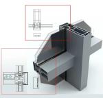 Aluminum 80% 2140mmx3300mm Seamless Curtain Wall