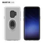 Car Magnet Magnetic Ring Hybrid Shell Smartphone Protective Case Silver / Black