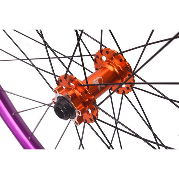 Tubeless Type Aluminum 27.5" MTB Wheelset 20mm Depth With 6 Bolt Disc Brake