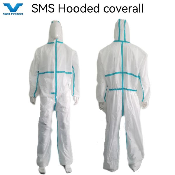 Nonwoven Hooded Isolation Taped Coverall Provide Free Sample for Preventing
