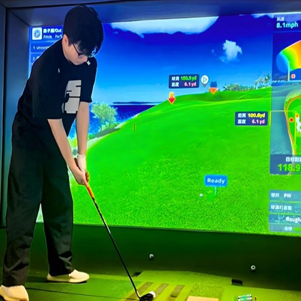 Realistic Sports Ar Golf Simulator Interactive Golf Projection Wall Golf