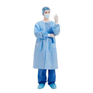 Single Collar PP Disposable Lab Coats ISO13485 Standard