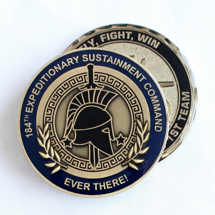 Custom Logo Challenge Coins Coin Metal Antique Brass Zinc Alloy Custom challenge coin