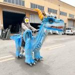 Shopping Mall Animatronic Electric Dinosaur Scooter Ride on Dinosaur for Kids
