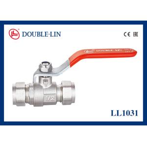 China Pipe Connection PN25 brass ball float valve Flat Lever Handle on sale